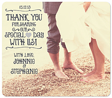 Wedding Thank You Magnet - Circle Date